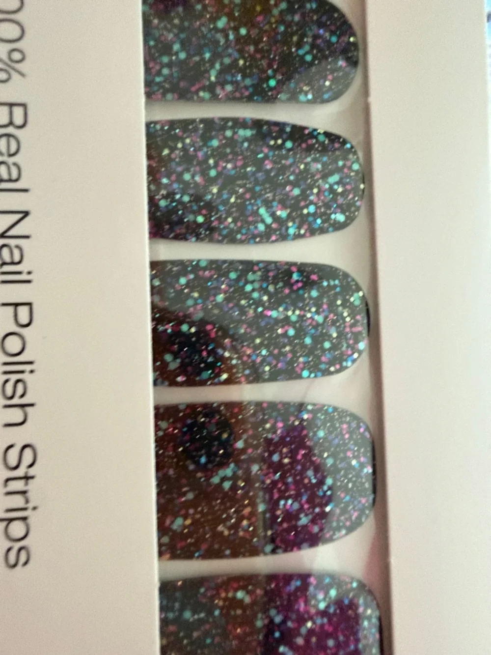 Color Street Glitter Nail Polish Strips - Pink, Burgundy, Dark Purple